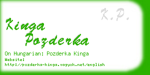 kinga pozderka business card